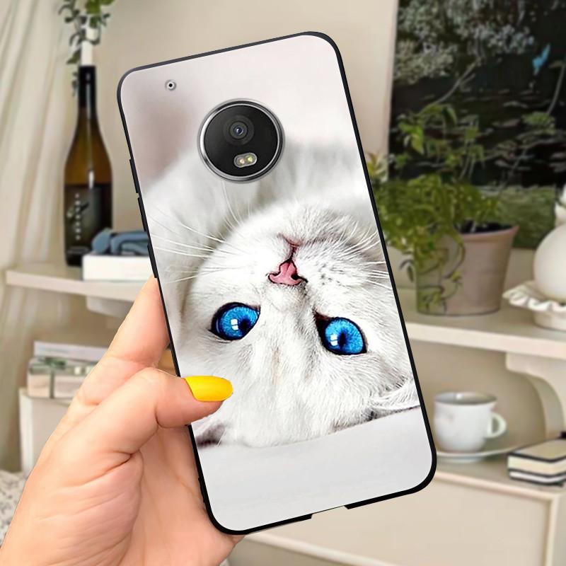 Case For Motorola Moto G5 Plus Cover XT1684 XT1685 XT1687 XT1686 Funda Cute Cat Phone Case For Moto G5 Plus G5Plus Soft Coque