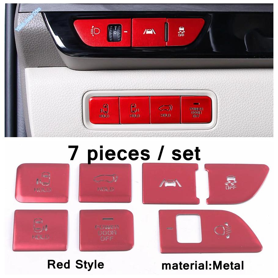 Interior Button Decoration Sequin Cover Sticker Trim Garnish Molding For Kia Carnival KA4 - 2024 Modification Accessories
