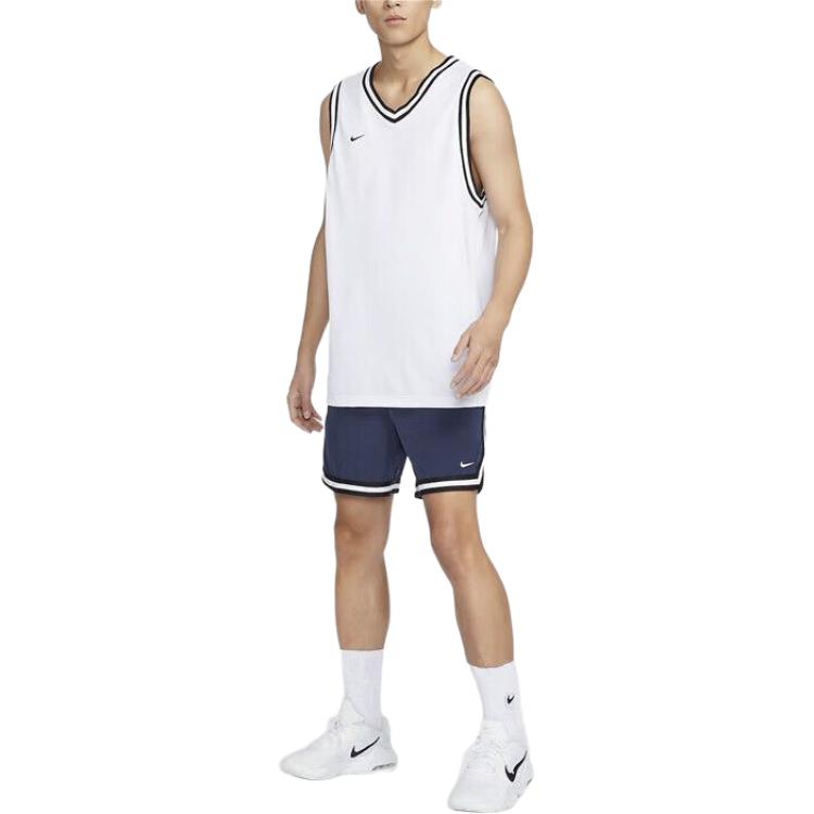 Nike Pantaloni scurți sport casual de antrenament cu talie elastică colorblock pentru bărbați, albastru FN2660-410
