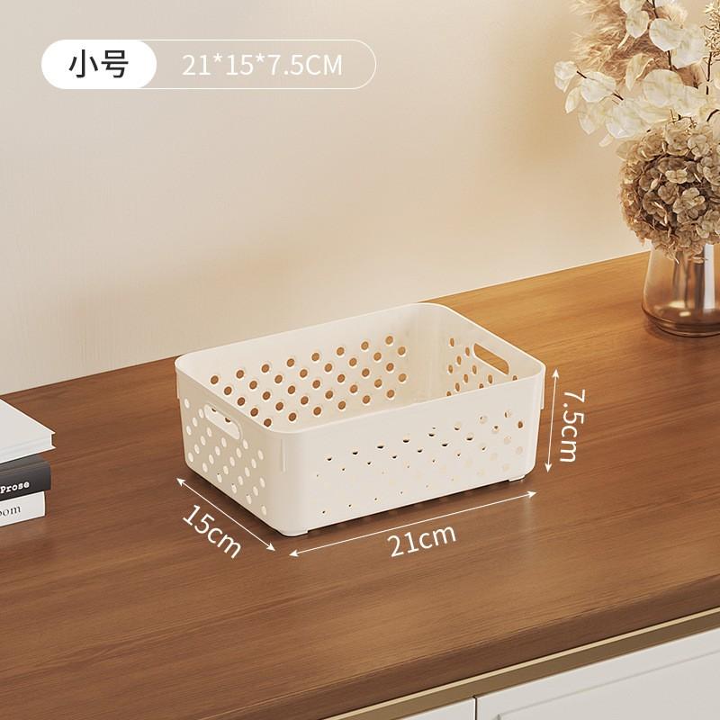Plastic Storage Basket Kitchen Counter Desktop Organizing Small Medium Large Size PP Material Japanese Style