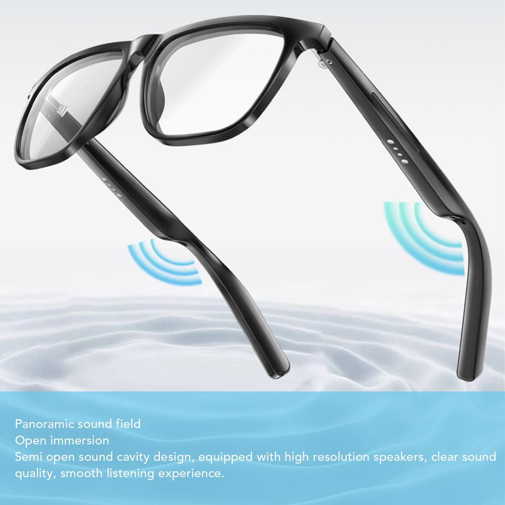 Bluetooth Smart Glasses with APP HiFi Speaker Noise Reduction Mic Ai Translation Glasses Supports 134 Languages for Calling Music Sports