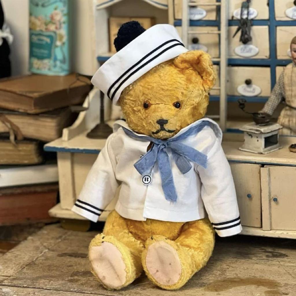 [USED] Vintage bear, teddy bear, marine bear, used, room decoration, stuffed toy, bear