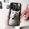 Pet Cat Funny Memes Phone Case For iPhone 16 15 14 13 12 11 Pro Xs Max Mini Plus Antislip Shockproof Hard Funda