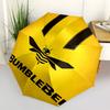1PC Bumblebee Logo Automatic Open/Close, 8-Rib Durable Frame Compact Travel Umbrella for Men & Women S1222078