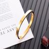 Titanium steel bracelet, smooth stainless steel bracelet, girls' advanced sense, fashionable and versatile, simple and light luxury bracelet