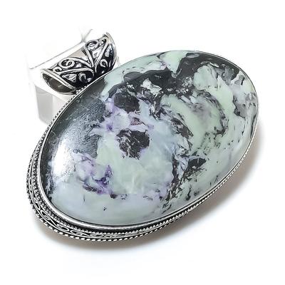 Kammererite Gemstone 925 Sterling Silver Jewelry Pendant 1.65"