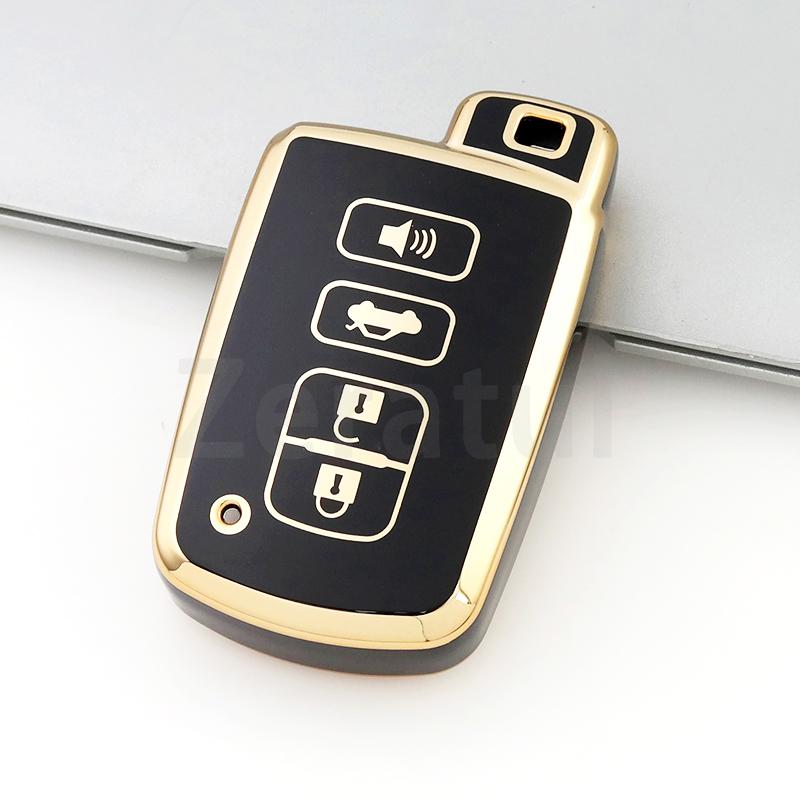 For Toyota Avalon Camry Corolla Rav4 Highlander Auris Chr Land Cruiser 4 Buttons Shell Fob Tpu Car Key Case Cover Keyless