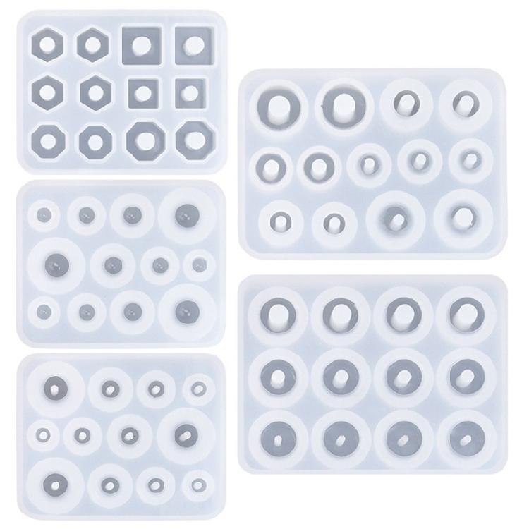 Silikonpärlformskit för DIY-hartsmycken, ädelstensgjutning, multidesignhängen, armbandstillverkningsmaterial