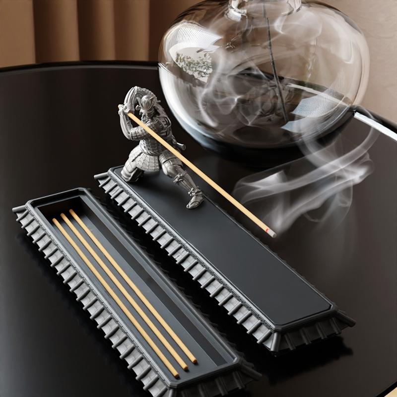 Japanese Samurai Chinese Knight Line Incense Burner Zen Incense Tray Study Incense Seat Incense Insertion Ornament Incense Stick