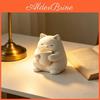 Cute Mini Figurine 3d Cat Printed Drinking Tea Cat Statue Small Desktop Ornament For Living Room Bedroom Office Shelf Decor