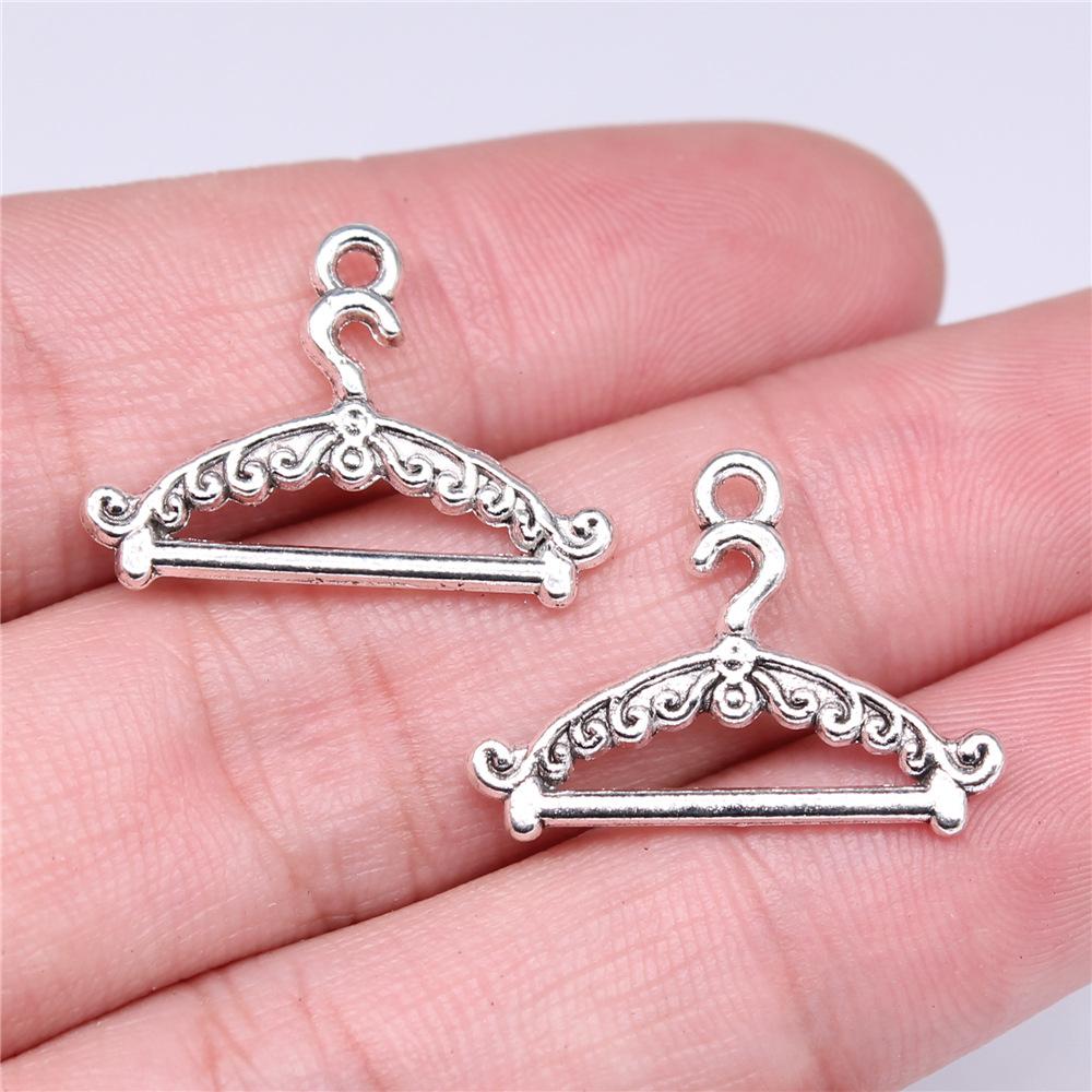 20pcs Sewing Charms For Jewelry Making Paperclip Pins Paper Clip Button Hanger Mannequin Iron Yarn Charms