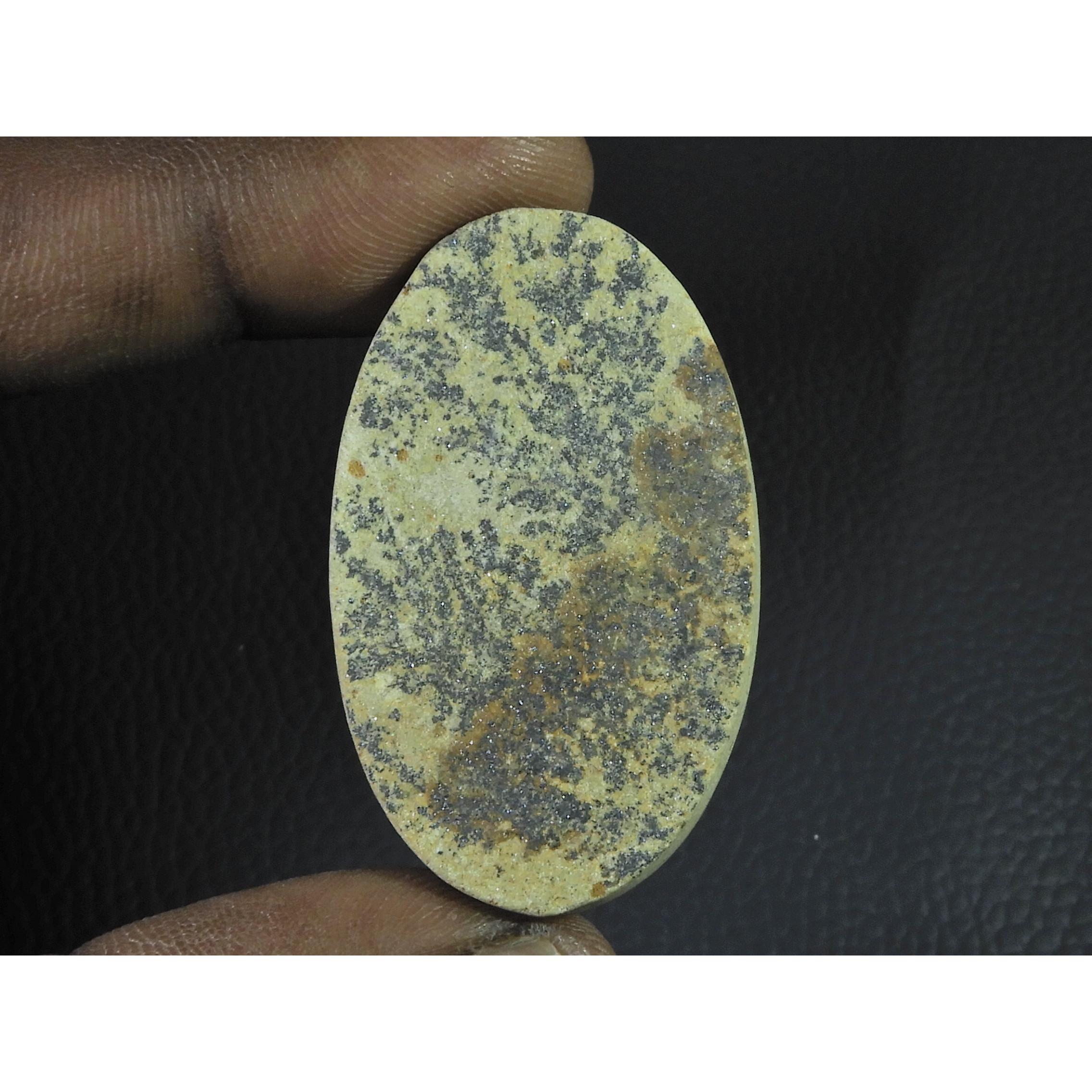 73Cts.Natural Psilomelane Germane Dendrite Oval Cabochon Loose Gemstone B-283