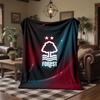 Nottingham Forest Football Print Flannel Blanket Soft Warm Sofa Bed Throw Blanket For Home Office Bedroom