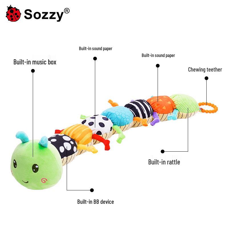 Sozzy Musical Crinkle Plush Doll for Soothing Newborns and Infants (0-3 Years)