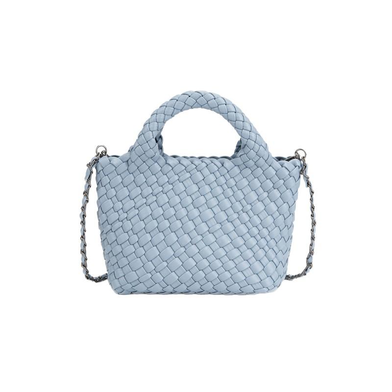 Handwoven Mini Tote Bag Women Crossbody Or Handheld PU Leather Lightweight Daily Use In 11 Colors