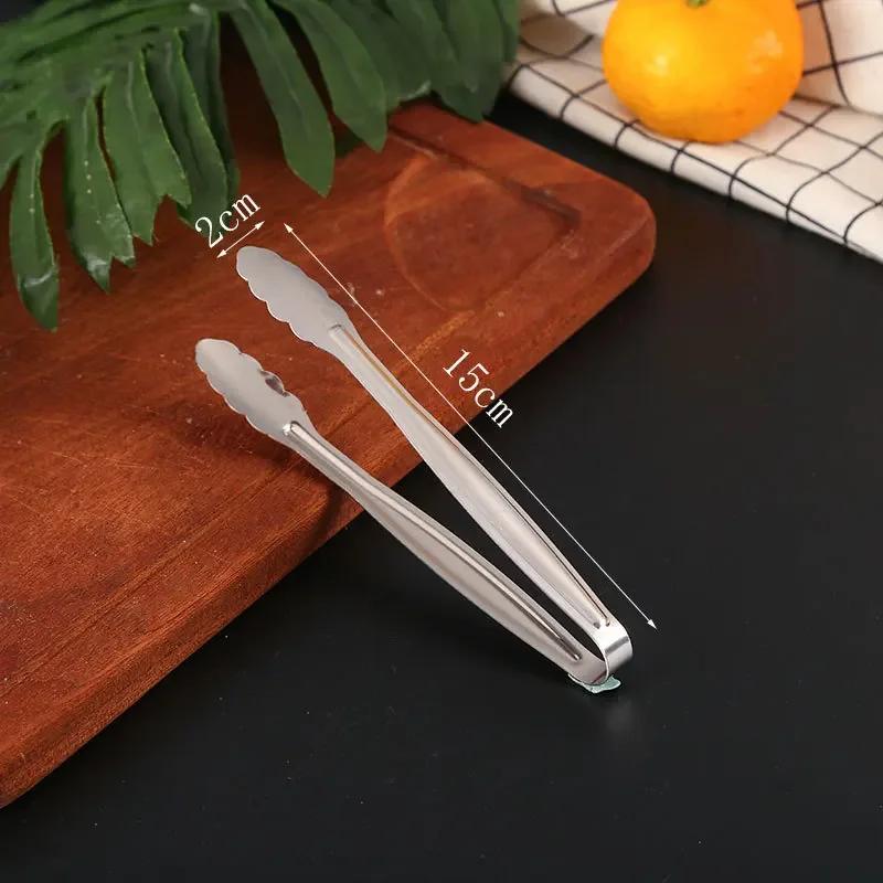 Dropshipping Stainless Steel Non-stick Kitchen BBQ Tongs Smart Grill Meat Food Clip Cooking Clamp Gold/Silver Accessories