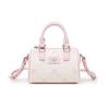 Sweet Elegant Quality Fresh College PVC Crossbody Bag Shoulder Bag Tote Bag Boston Bag Women Bags Peach-Pink Sea-Salt-Gray DK-C078