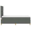 Box Spring Bed with Headboard Dark Gray 100 x 200 cm Fabric