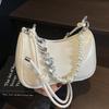 Premium Pearl Chain Underarm Bag Women's Niche Fashion Versatile Simple Style Messenger Bag
