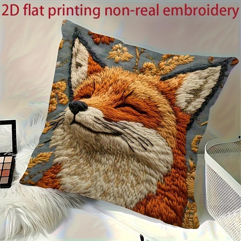 2D Flat - A Casual Fox Pattern Pillowcase