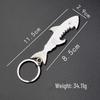 Haai Flesopener Multifunctionele Sleutelhanger - Metalen Sleutelhanger met Graveerbaar Logo, Creatief Cadeau