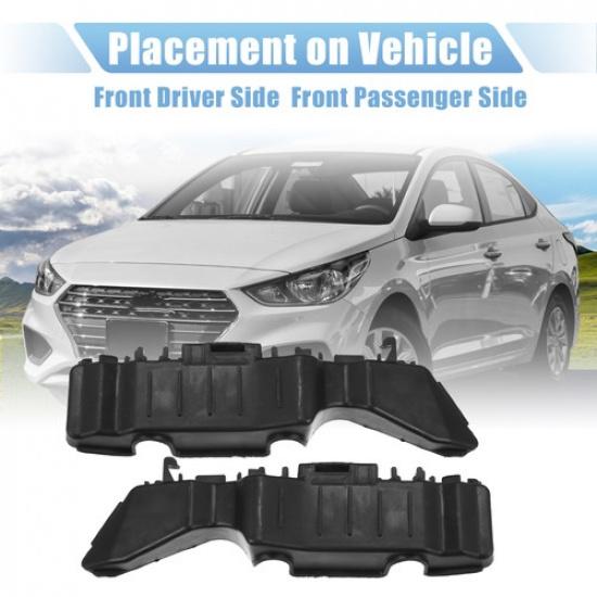 Front Left and Right Bumper Bracket TWO  For Hyundai Accent 2012-2017