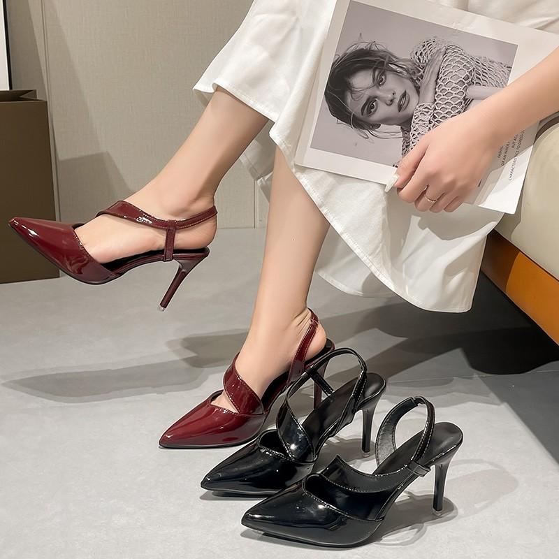 Fashion New Design High Heels Gladiator Sandals Woman Pumps Buckle Strap Sandals Sexy Pointed Toe Wedding Banquet Shoes Tacones De Mujer