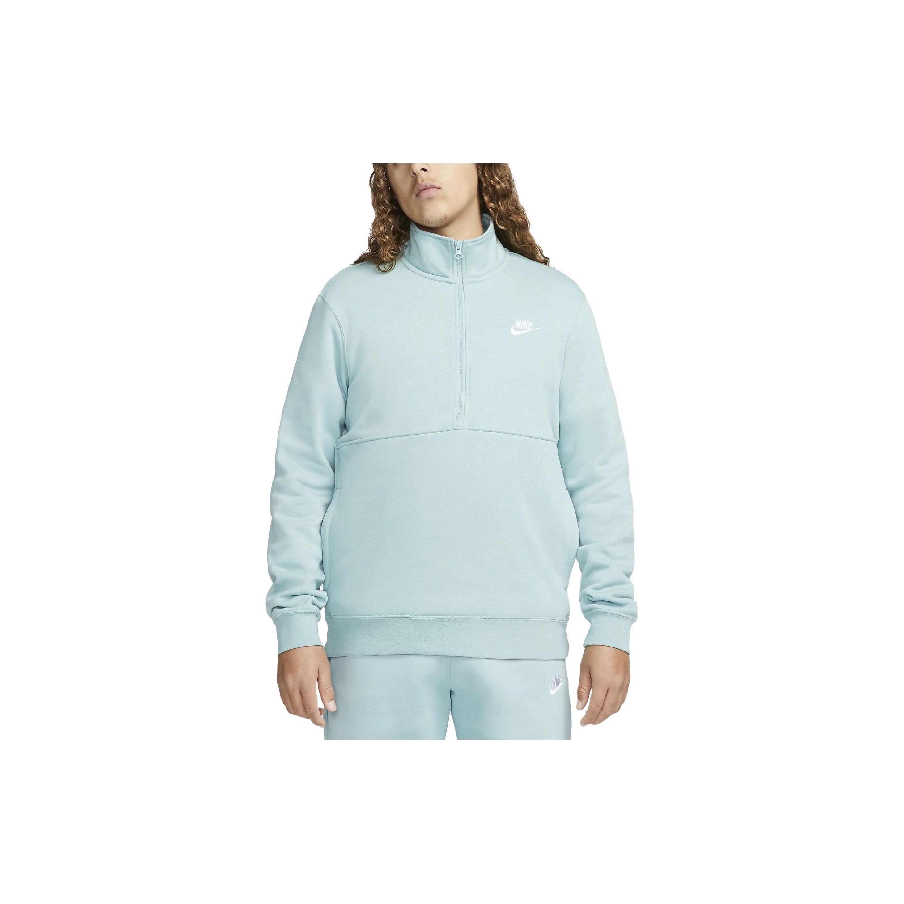 Nike Sportswear Club Logo Embroidered Comfortable Zip Pocket Hoodie Men hoodies Mineral DD4732-309 S