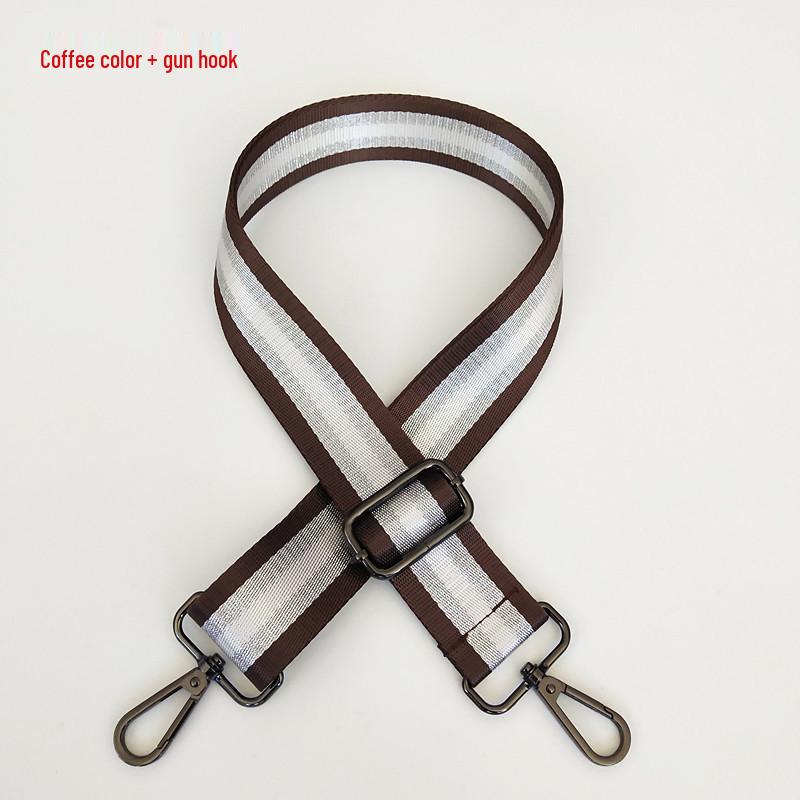 Adjustable 3.8cm Striped Nylon Crossbody Shoulder Strap for Women's Bag Replacement