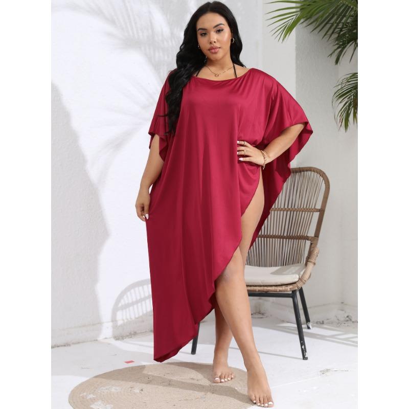 Women's Summer One Neck Off The Shoulder Irregular Holiday Beach Dress