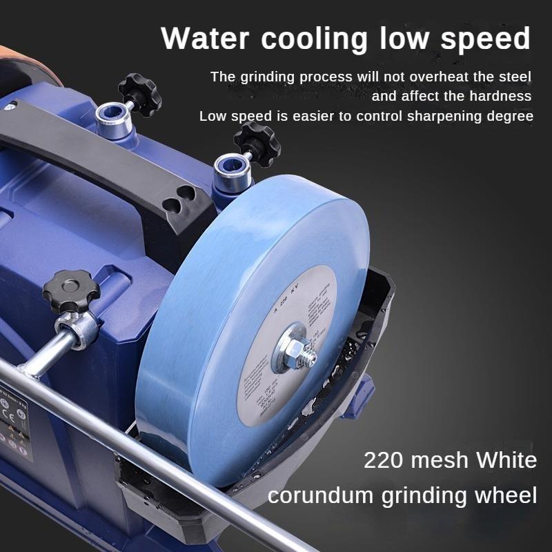 Blue Household Water-cooled Knife Sharpener Low-speed Small Electric Desktop Grinding Wheel Machine