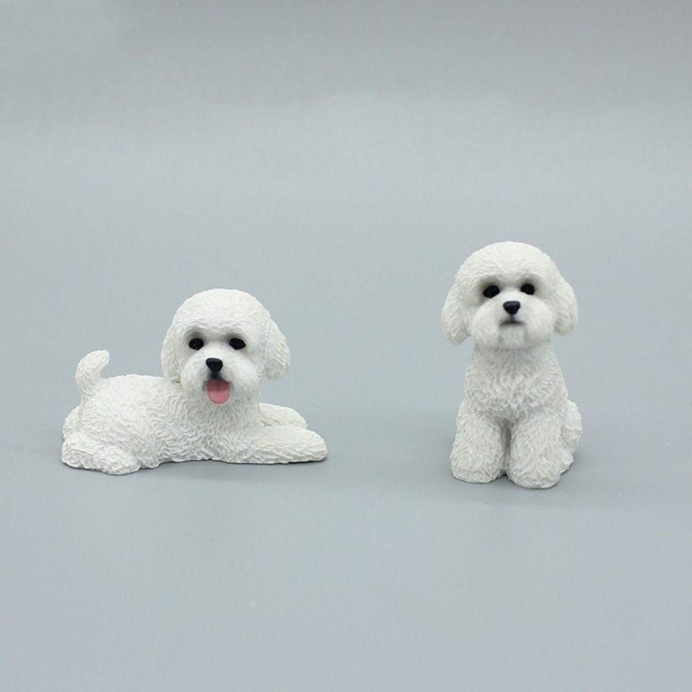 Resin Crafts Mini Animal Ornament Puppy Model Dog Action Figures Poodle Dog Figures  Kids Toys