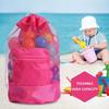 1Pc Foldable Beach Bag Sand Away Beach Mesh Toy Sea Shell Tote Kids Toy Storage Bag