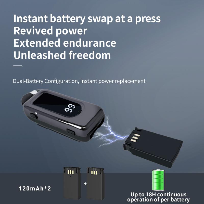 D70Pro Lavalier Business Bluetooth 5.4 Earphones Talk/Music Time 36 Hours LED Digital Display With Mic Noice Cancelling Headset