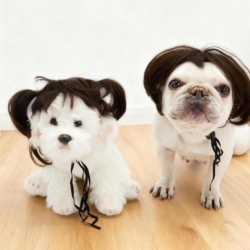 Regulable Dog Cats Wigs Soft Permeable Materials Easyly To Clean Perfect For Costume Parties Make Up