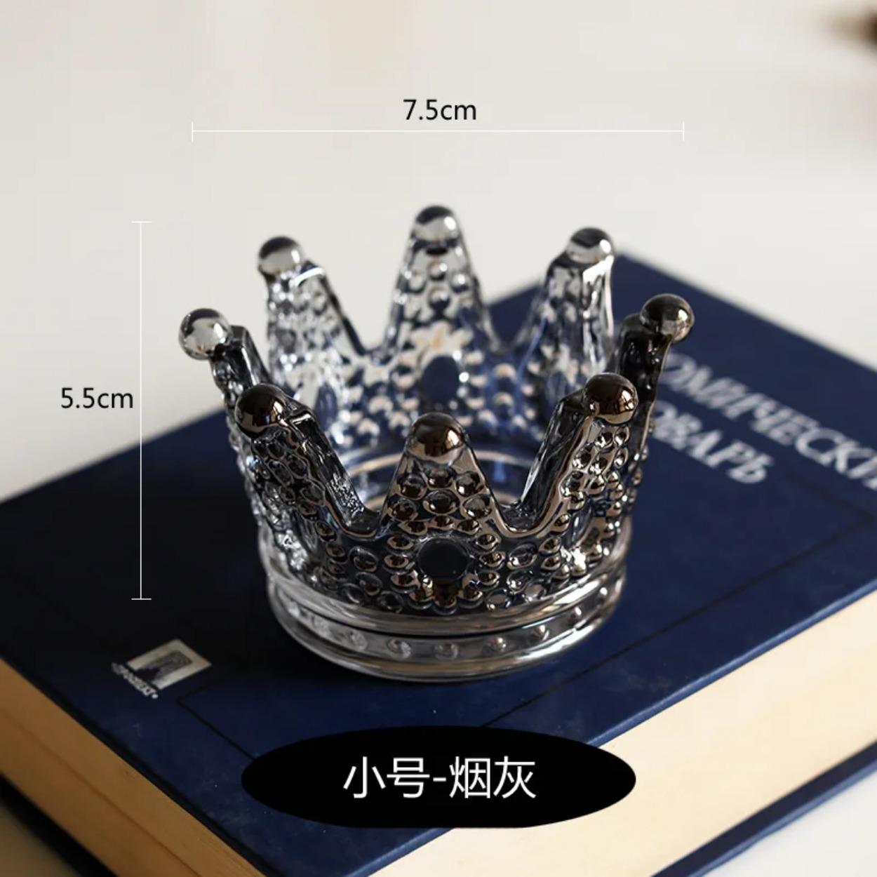 

Европейский маленький стеклянный подсвечник в форме короны, ночник, подсвечники для обеденного стола, креативный бар, домашний декор