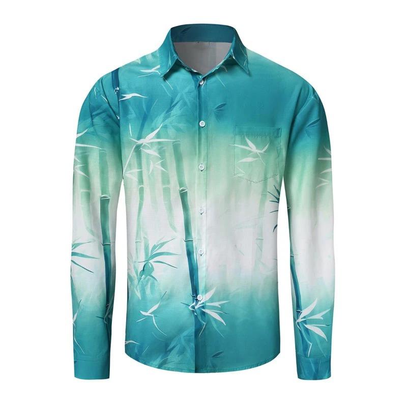 Men's Shirt Pattern Shirt 3D Printed Shirt Outdoor Street Long Sleeved V-Neck Clothing Fashion Designer Casual and Comfortable
