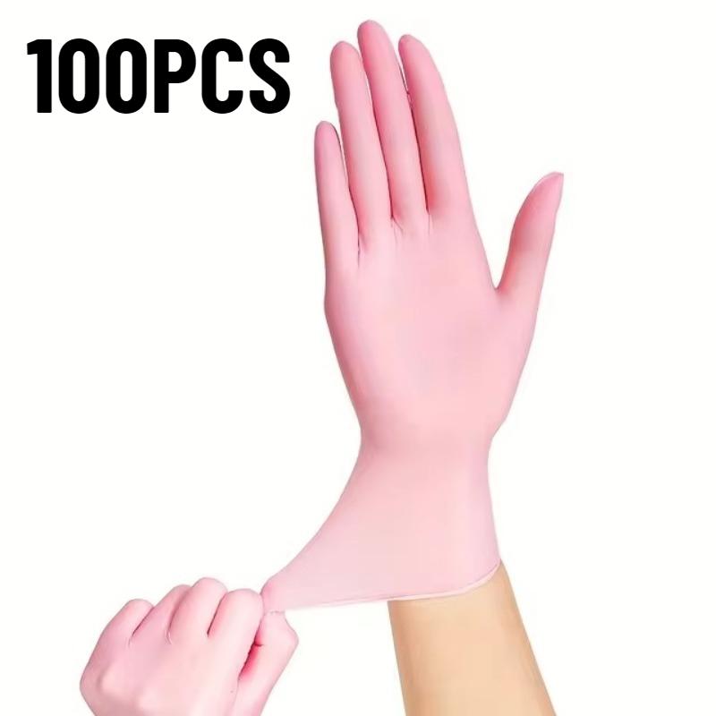 Disposable Light Pink Nitrile Gloves Disposable Cleaning Gloves Kitchen Hairdressing Manicure Dishwashing Cleaning Tools