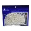 50 stk. Myke Fiske Sluk Twister Hale Agn 4cm 3D Øyne Lang Bølgete Hale Swimbaits Bass Fiske Sluk Agn Sjøørret Sluk