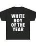 Bestseller Estivo T-shirt WHITE BOY OF THE YEAR Stampa su Cotone T-shirt Casual Vintage Moda Cotone Traspirante Top