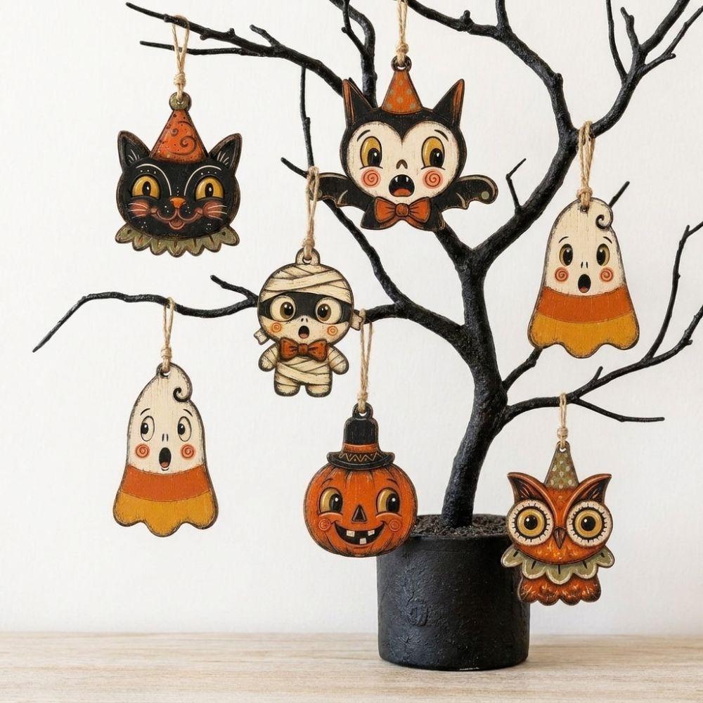 Trick or Treat Halloween Pumpkin Ghost Pendant Halloween Tree Hanging  Holiday Party