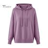 Hooded Tops Women Sweater Adjustable Drawstring Long Sleeve Knitting Casual Loose Fit Solid Color Pullover Knitwear Daily Wear Breathable