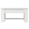 Vidaxl Coffee Table, White, 101X49X52 Cm, Wood-Based Material