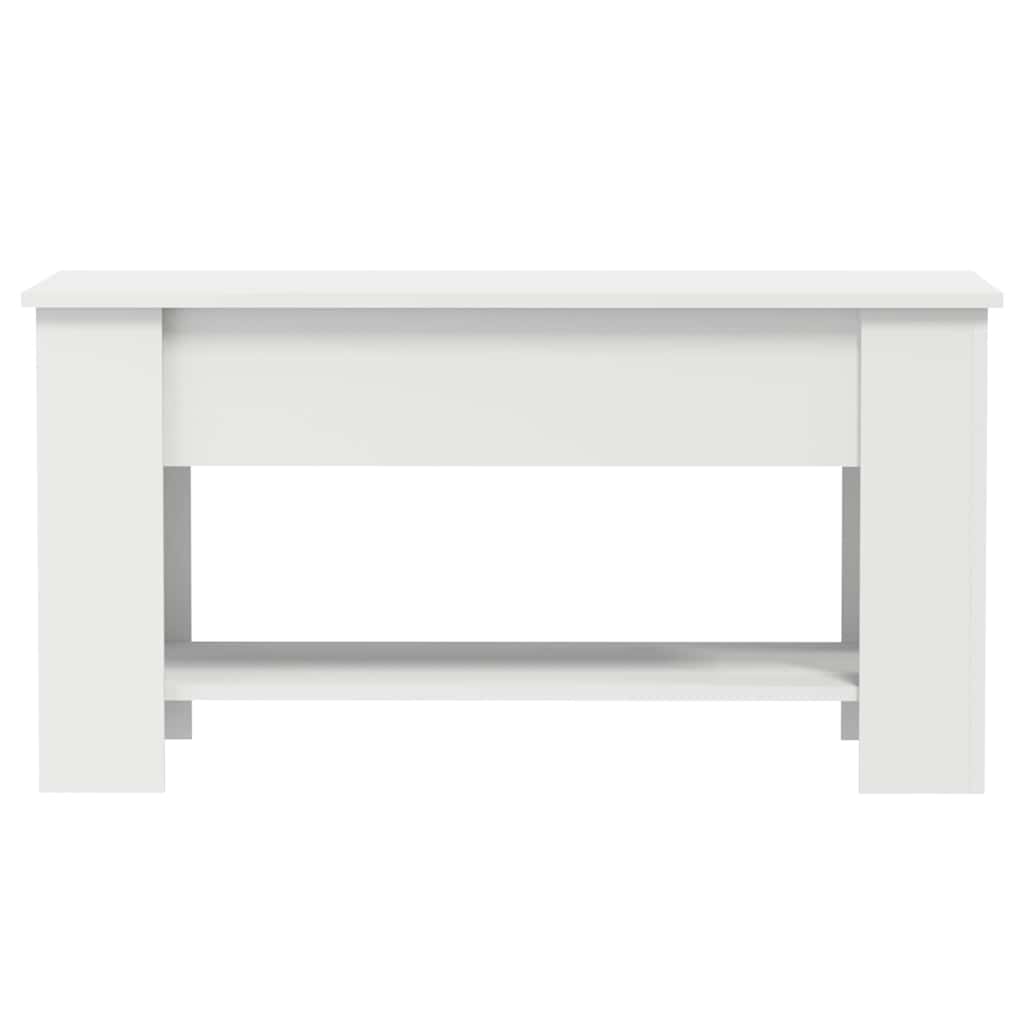 Vidaxl Coffee Table, White, 101X49X52 Cm, Wood-Based Material