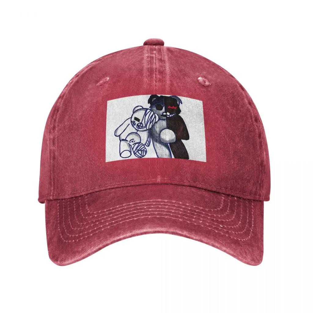 Monokuma Shirokuma Baseball Cap Uv Protection Solar Hat Vintage Trucker Hat Fishing Hat Boy Child Womens