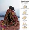 1pc Indigenous Style Lizard Printing Lightweight Flannel Blanket, Comfortable and Warm Blanket,  Sofa Bed and Couch Office, Suitable for Gift Blankets