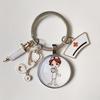 Syringe & Stethoscope Nurse Cap Keychain - Doctor/Nurse Gift