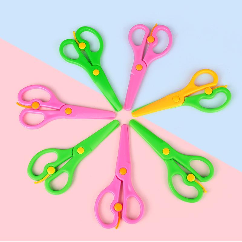 Safe Children's Scissors for Kindergarten DIY Craft – Multi-functional, Plastic, Small, and Hand-Friendly