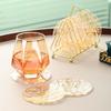 Gold Foil Decor Cup Mat Heat Insulation Cup Pad Non-Slip Tea Cup Mat Dining Table Cup Coaster Drink Cup Mat Tea Coasters