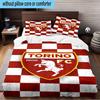 Torino Fc Crest Design Set Lenzuola 3 Pezzi Stampa 2D (Include 1 Copripiumino + 2 Federe Senza Imbottitura), Decorazione camera da letto, Regalo ventilatore
